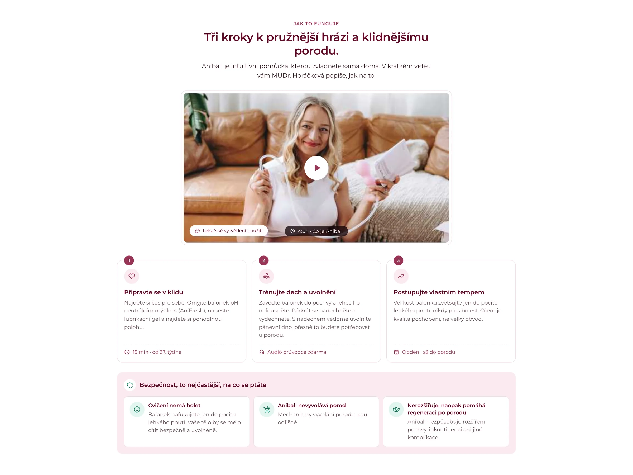 The How it works section on the Aniball product page