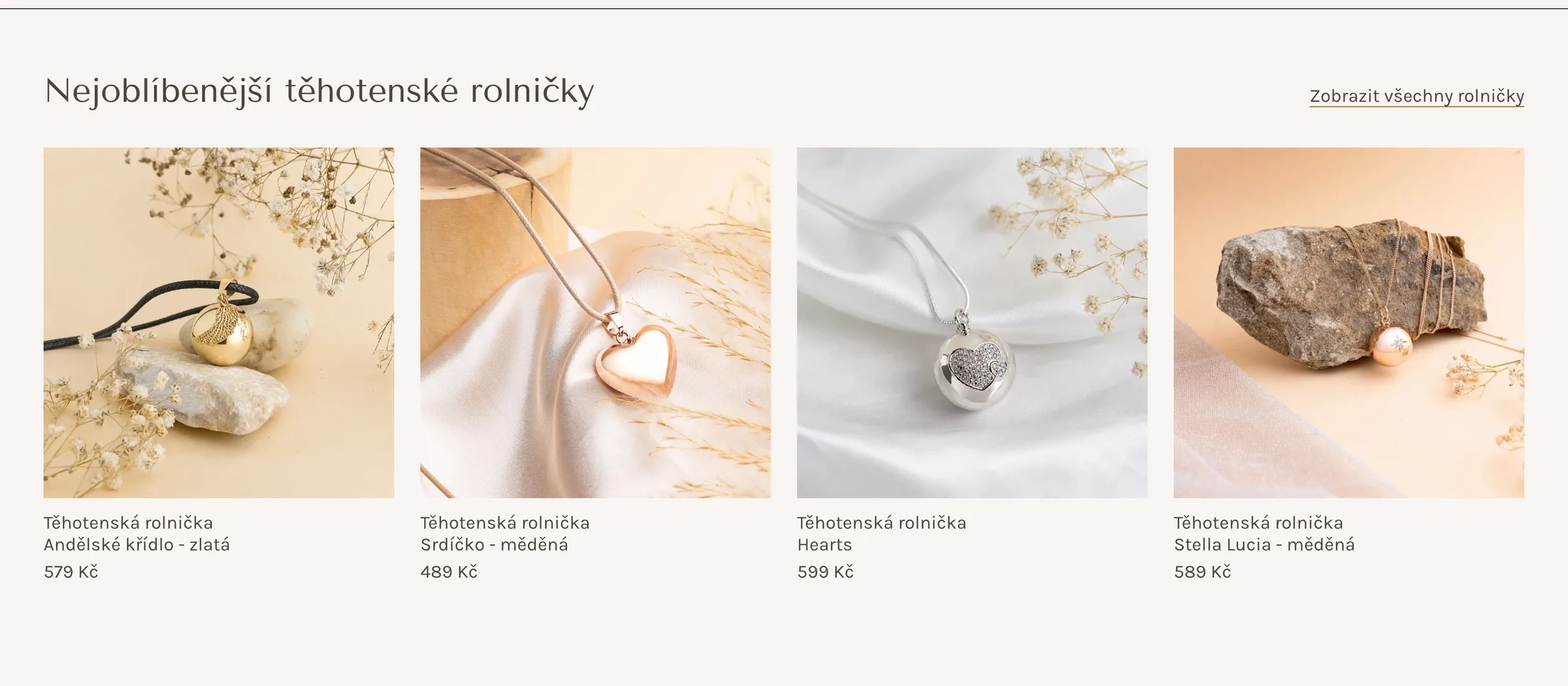 The homepage product listing after the redesign – clean cards that lead to the product