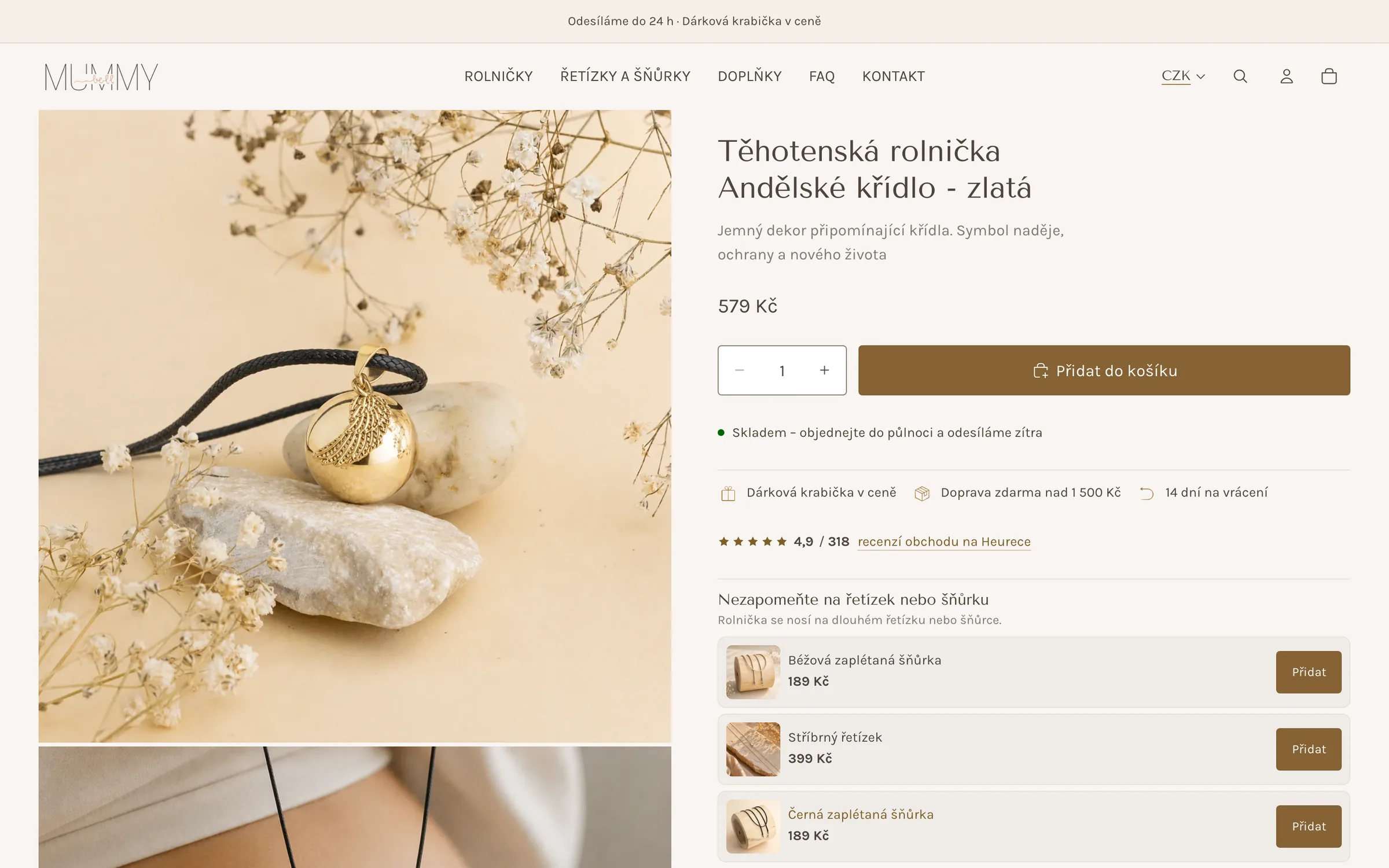 Těhotenská rolnička storefront
